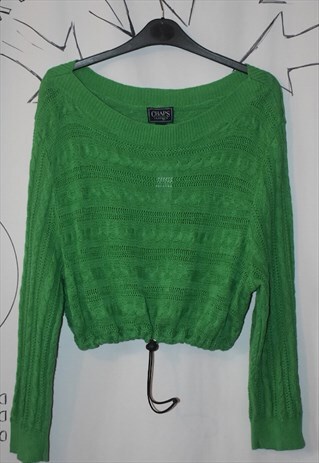 REWORKED VINTAGE CHAPS JUMPER TOGGLE CROP