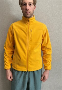 LL Bean Yellow Fleece jacket POLARTEC Mens size M