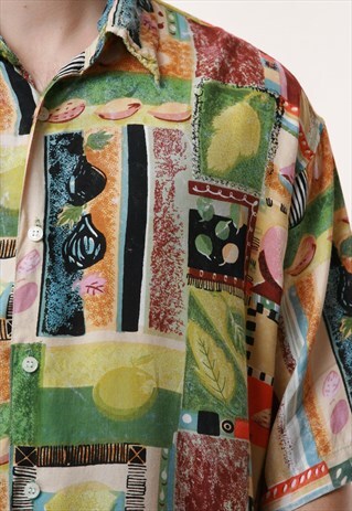 90S VISCOSE PICDOR SUMMER VINTAGE SHIRT 17045