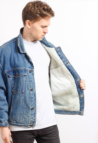 VINTAGE FLEECE LINED DENIM JACKET