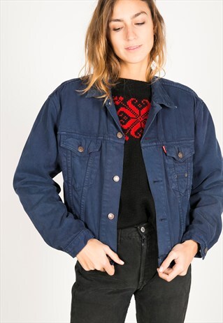 VINTAGE 80S LEVI'S COLOURED DENIM JACKET / R0984