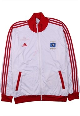 Vintage 90's Adidas Sweatshirt Full Zip Up White,