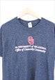 VINTAGE OKLAHOMA COLLEGE TEE GREY WITH SPELL OUT PRINT 90S