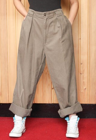VINTAGE 1980S BROWN RALPH LAUREN TROUSERS