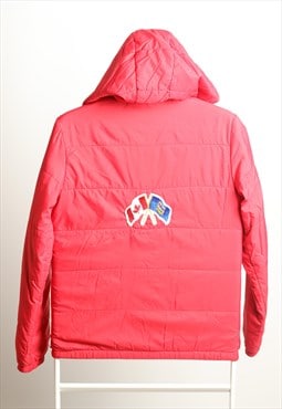 Vintage Tommy Hilfiger Quilted Hooded Jacket Red