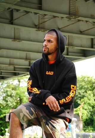 BAAD HOODIE BLACK NEOFUTUR ( SABOTAGE,DOMINATION:ORANGE )