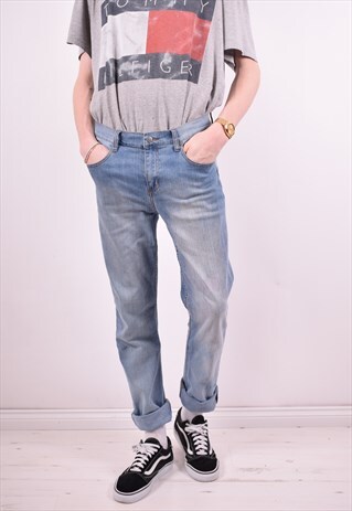 CHEAP MONDAY MENS VINTAGE JEANS W34 L32 BLUE 90'S