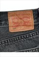 VINTAGE LEVI'S BLACK DENIM SHORTS - W33 L2