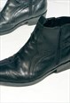 VINTAGE Y2K LEATHER COWBOY BOOTS IN BLACK