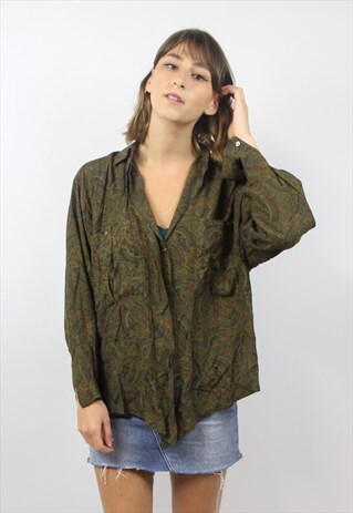 VINTAGE PATTERNED KHAKI SHIRT