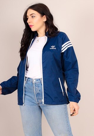 VINTAGE 90S BLUE ADIDAS WINDBREAKER JACKET