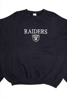90's Oakland Raiders Embroidered Sweatshirt Size Large
