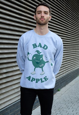 BAD APPLE MEN'S SLOGAN SWEATSHIRT