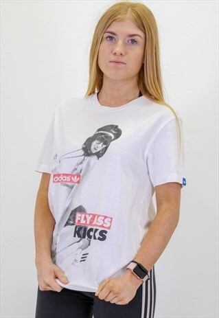 VINTAGE ADIDAS GRAPHIC T-SHIRT IN WHITE