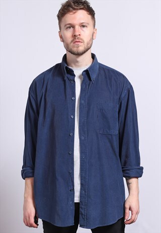 VINTAGE CORDUROY SHIRT BLUE