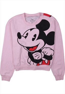 Vintage 90's Disney Sweatshirt Mickey Mouse Crew Neck Pink