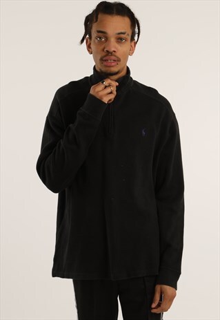 VINTAGE RALPH LAUREN EMBROIDERED 1/4 ZIP SWEATSHIRT