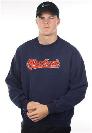 VINTAGE 90S REEBOK SPELL OUT SWEATSHIRT JUMPER