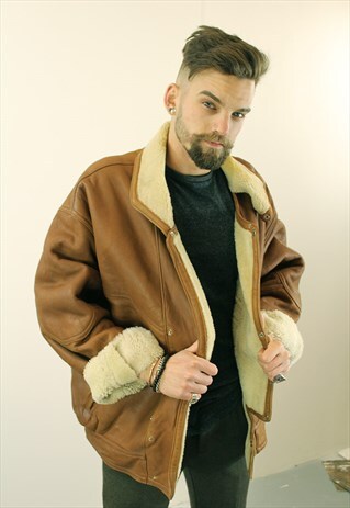 VINTAGE AVIATOR/FLYING JACKET. SHEARLING SHEEP SKIN. UNISEX.