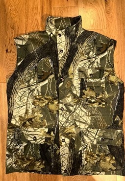 Vintage Mens Univers Realtree camouflage Gilet Jacket