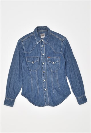 VINTAGE 90'S RIFLE DENIM SHIRT BLUE