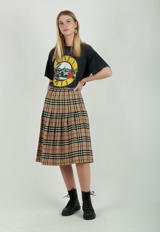 80'S BURBERRYS NOVA CHECK MIDI SKIRT