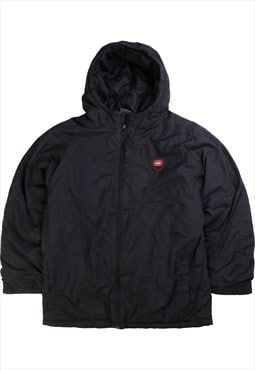 Vintage  Nike Puffer Jacket Hooded Full Zip Up Black Small