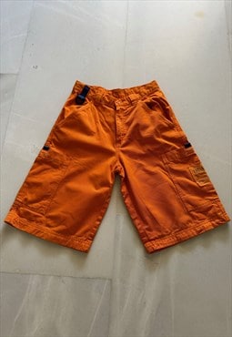 Vintage United Colors Of Benetton Orange Cargo Shorts. Boys