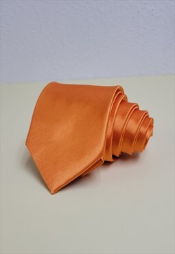 Solid Color Orange Tie Formal Necktie for Men