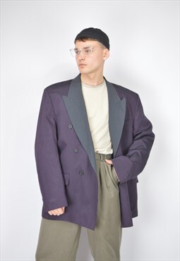 Vintage purple classic 80's suit blazer