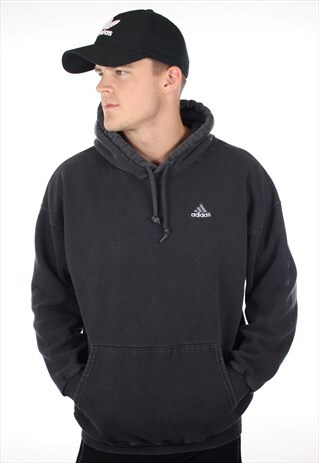 VINTAGE 90S ADIDAS SMALL LOGO HOODIE SWEATSHIRT