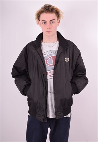 NORTH SAILS MENS VINTAGE JACKET MEDIUM BLACK 90'S