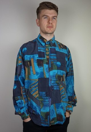 PURE SILK PATTERNED SHIRT