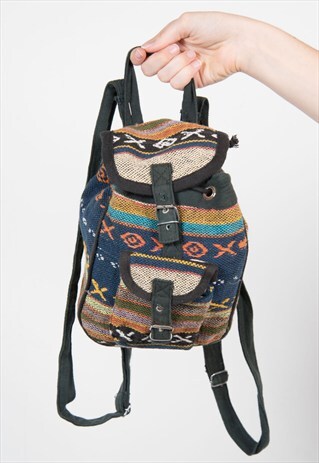 90'S AZTEC PATTERN FESTIVAL RUCKSACK