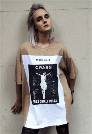 DROP SHOULDER JESUS PRINT SLOGAN STITCHED PREMIUM TEESHIRT