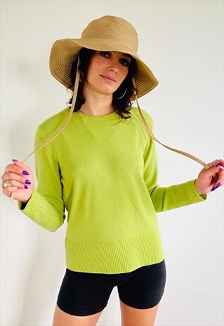 BRIGHT AND PLAYFUL LIME KNIT JUMPER