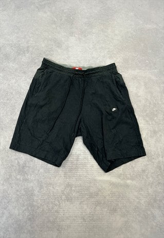 NIKE SHORTS BLACK SWEAT SHORTS WITH LOGO