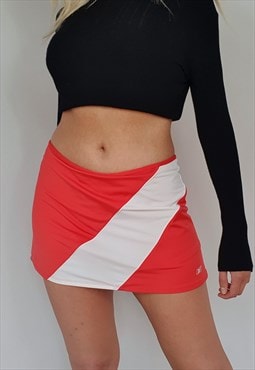 Vintage 90s REEBOK Tennis Skirt with Shorts Size M Coral
