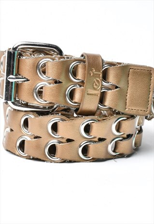 BEYOND RETRO VINTAGE METALLIC LOOK FASHION BELT - M