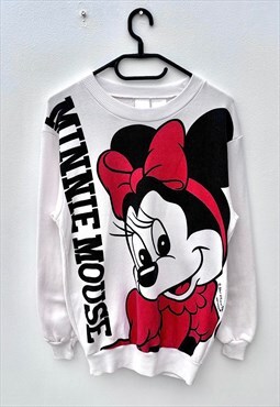 Vintage Minnie Mouse Disney white sweatshirt medium 
