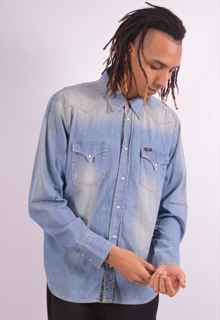 VINTAGE LEE DENIM SHIRT BLUE