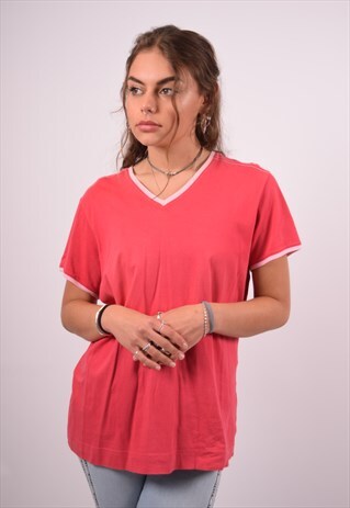 VINTAGE CHAMPION T-SHIRT TOP PINK