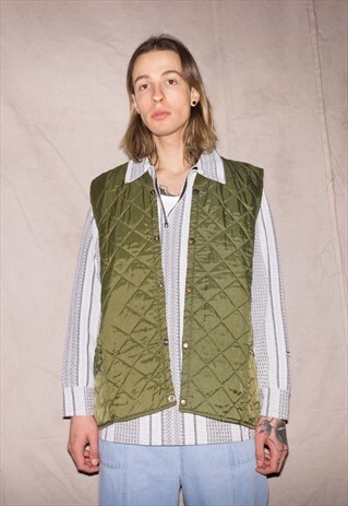 90S RICH KID QUILTED ENGLISH UNISEX SHINY GILET