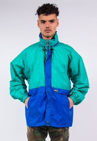 VINTAGE K-WAY WATERPROOF CAGOULE RAIN JACKET