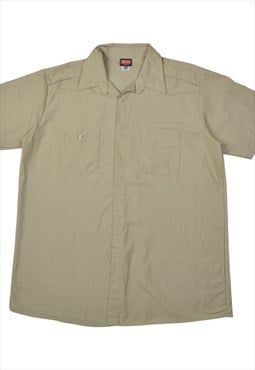 Vintage Red Kap Workwear Shirt Short Sleeve Beige XL