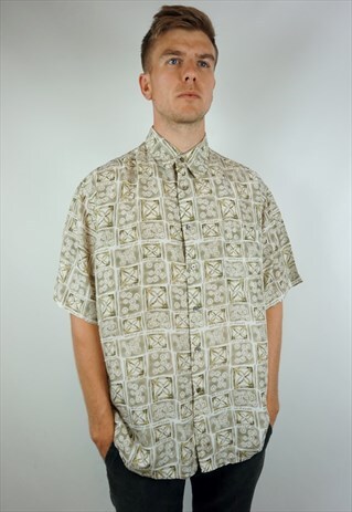 PURE SILK PATTERNED SHIRT
