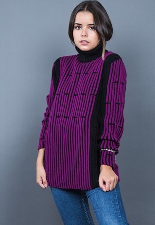 VINTAGE 80S CLASSIC KNITWEAR JUMPER / S1671