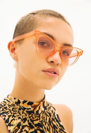 LOLA - PINK CHUNKY CAT EYE SUNGLASSES