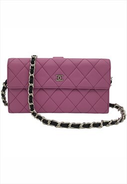 Vintage Chanel Timeless Wallet on Chain Reworked CC, Pink