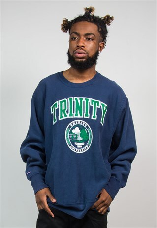 90'S USA SWEATSHIRT TRINITY UNIVERSITY SWEATER